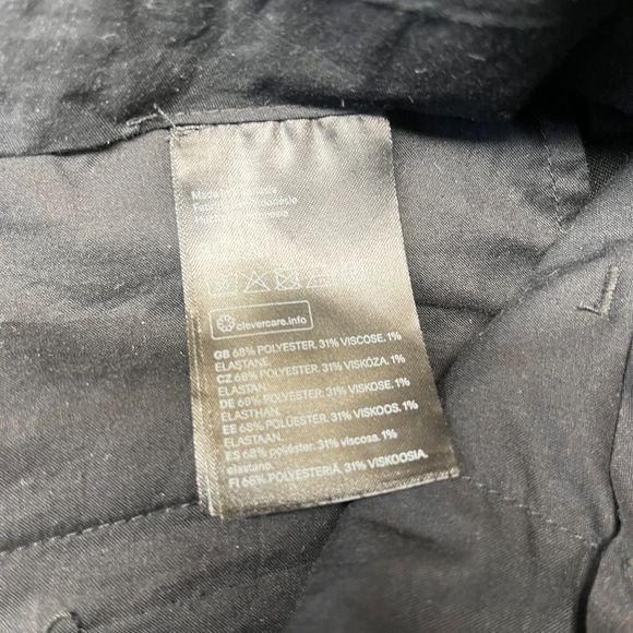 NWT Black Straight-Leg Solid Skinny Fit Men Trouser Pants Size 36R - Picture 6 of 10